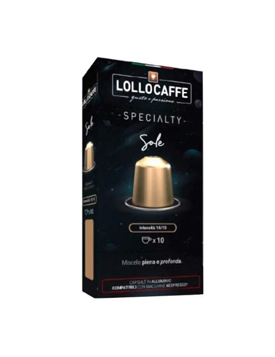 10 CAPSULES DE CAFÉ SOLE NESPRESSO EN ALUMINIUM. LOLLOCAFFÉ SPECIALTY  - 100% ITALIEN