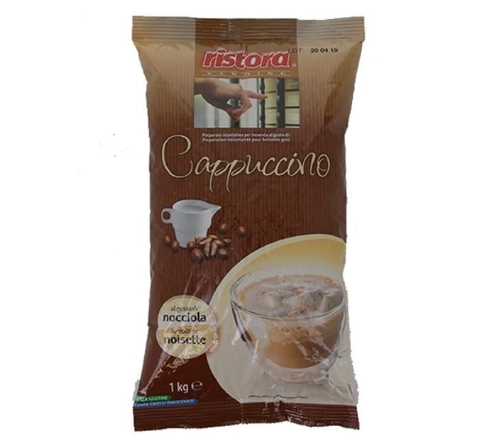 CAPPUCCINO AUX GOUT NOISETTES EN POUDRE. RISTORA - 1KG - 100% ITALIEN.