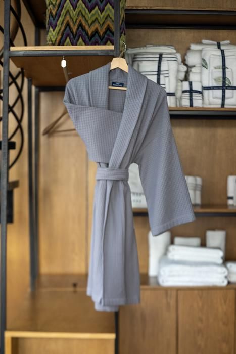 Peignoir Nid D'Abeille  Kimono - Gris - Standard