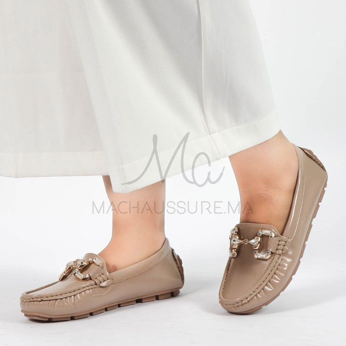 Perles – mocassins femmes en Kaki - Marjane Mall - Image 2