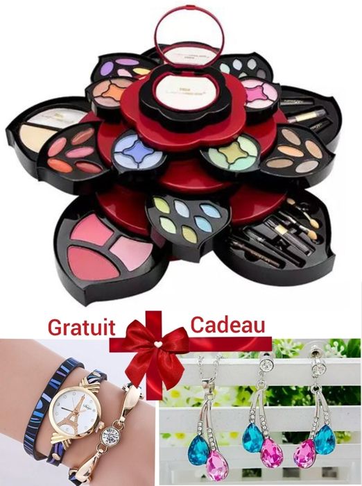 Coffret de maquillage .Coffret Mega pour divers look plus 2 cadeaux.