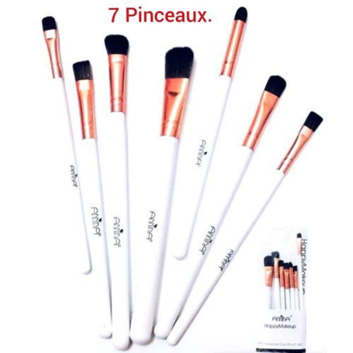 Pinceaux de maquillage,7 Pinceaux Professionel pour yeux et sourcils.