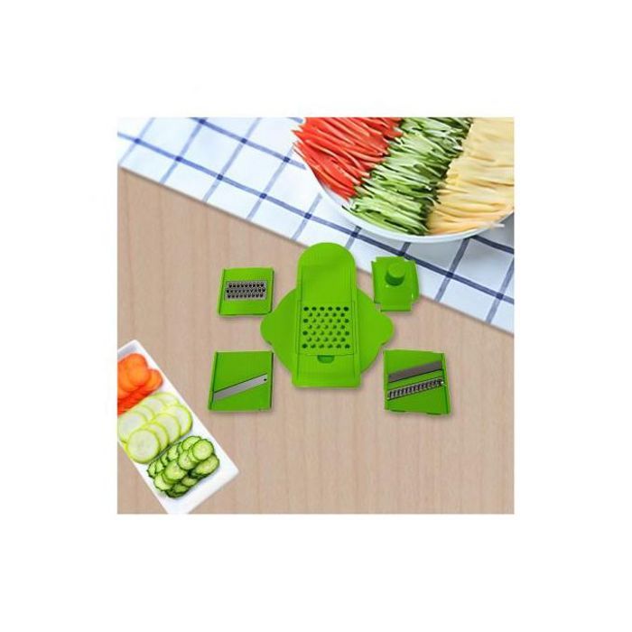 Set Multi Mandoline Vegetable Slicer de 5Pcs multifonction 5 en 1