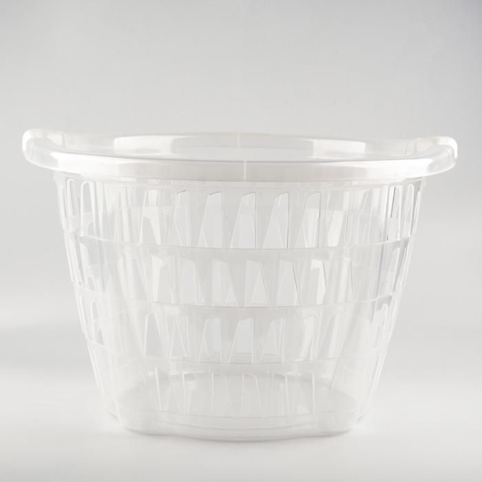 PANIER A LINGE ROND TRANSPARENT 30 LITRES