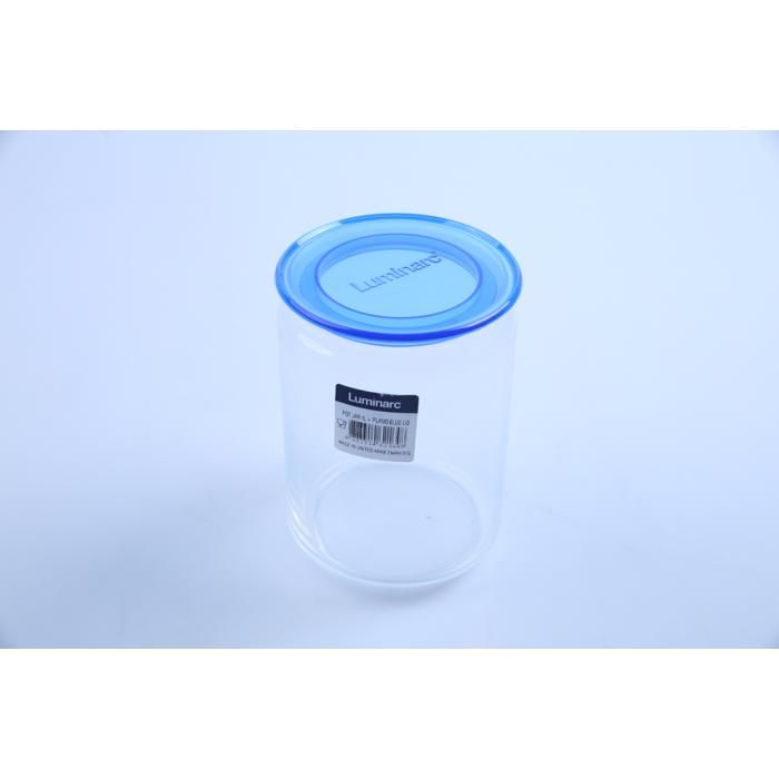 Pot jar 1L avec couvercle Plano bleu