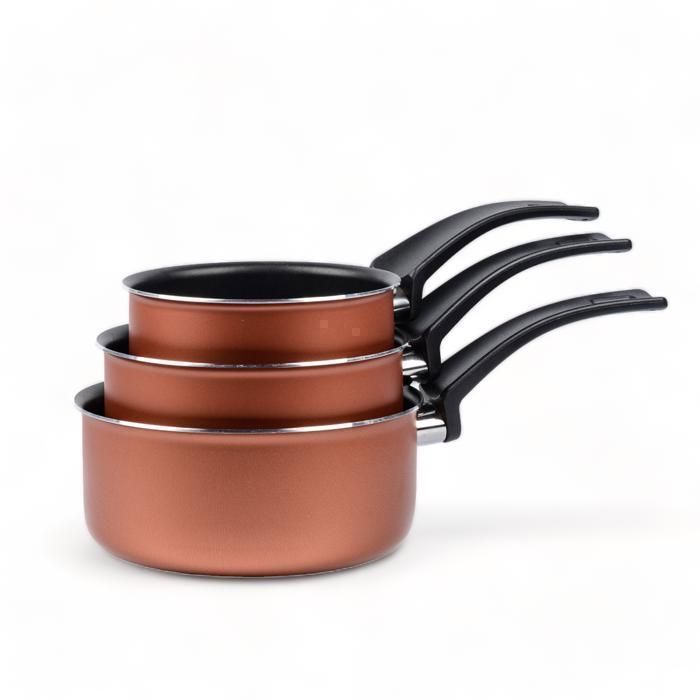 Set de 3 Casseroles - 14cm+16cm+18cm - Copper -