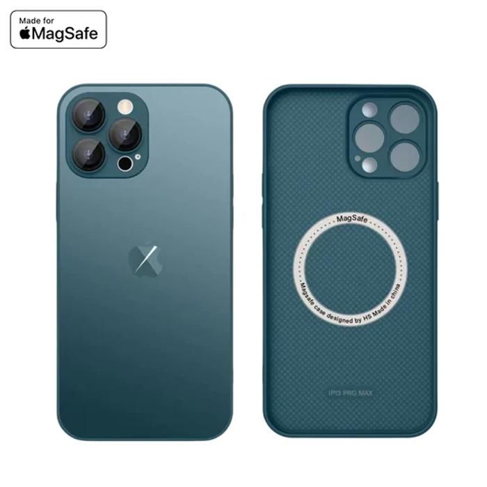 Coque Iphone 13 PRO galvanisé/magsafe/ lens protector/filtre poussière Navy bleue