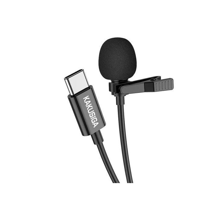 Microphone clip de type C pour l'enregistrement en direct des entretiens de cours enligne