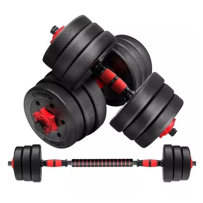 Ensembles Haltère Musculation kit 20Kg plus la barre 20 Kg