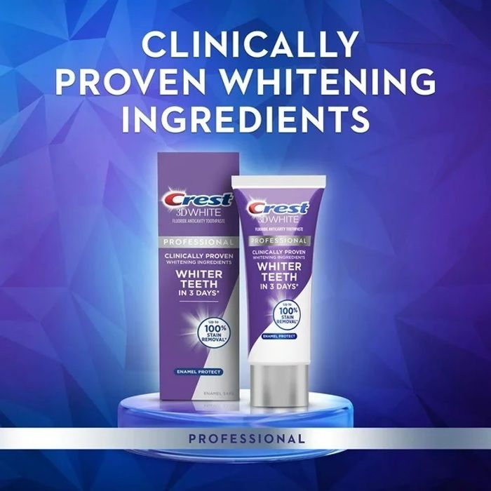 Crest 3D White Professional Enamel Protect Dentifrice - 85g - Made in Usa