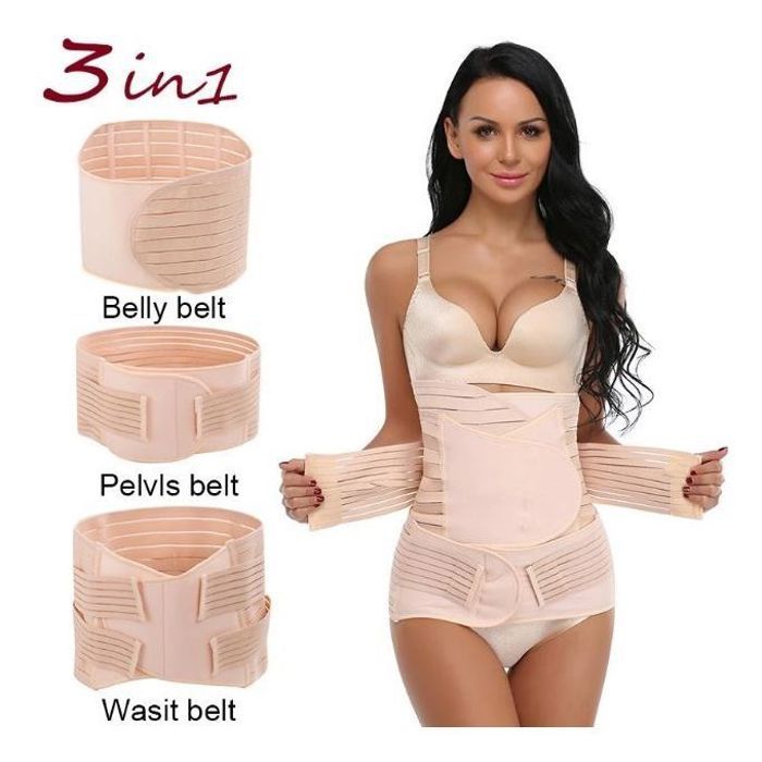 Ceinture de soutien de récupération post-partum 3IN1,Ceinture après accouchement