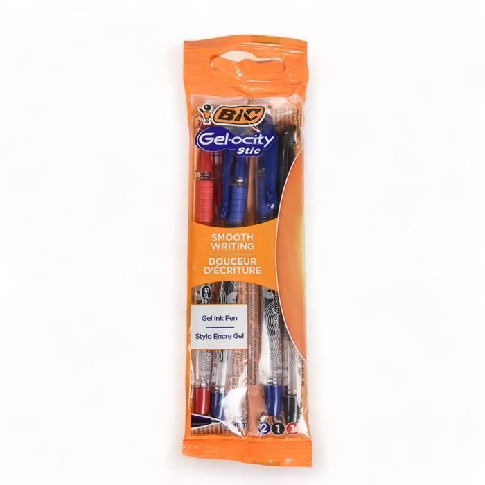 SET 4 STYLOS À BILLE BIC GEL-OCITY STIC