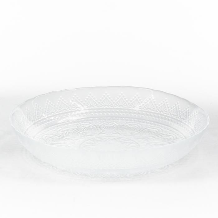 Assiette Creuse en Verre Gravé ARDACAM – 20 cm - Motif Aléatoire 
