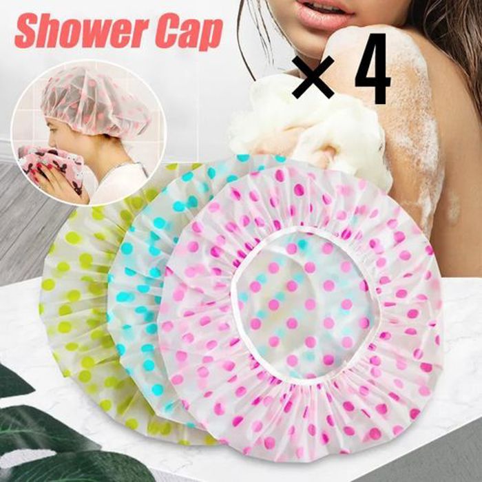Bonnet de douche.Set de 4 Bonnets de couleurs aléatoires  différentes.
