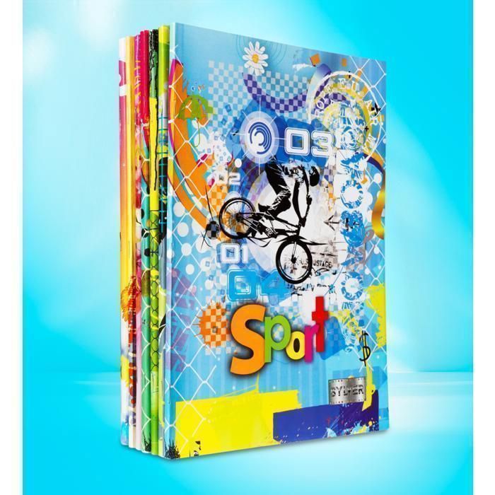 CAHIER PIQUE 96 PAGES 21X29,7 60GRS 10X10 BLEU MARINE