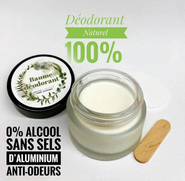 Déodorant 100% naturel au Jasmin- Sans bicarbonate de soude idéale pour les peaux sensibles