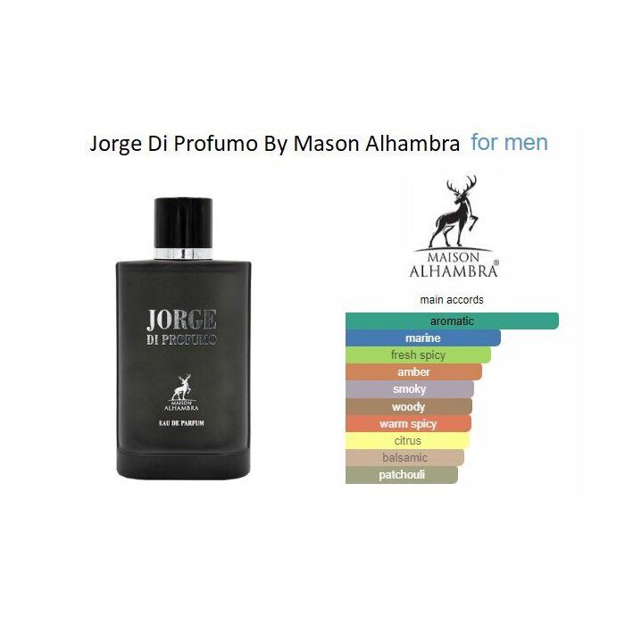 Jorge Di Profumo Par Maison Alhambra Pour Homme Eau De Parfum 100ml –