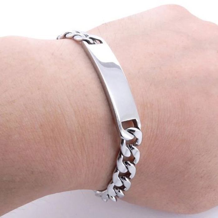 Bracelet pour homme, Style Cubain Indémodable avec plaque .