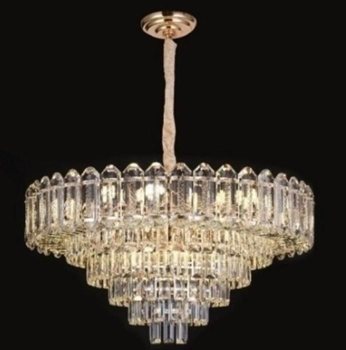 Lustre en cristal rond dore 920x520 E14*24