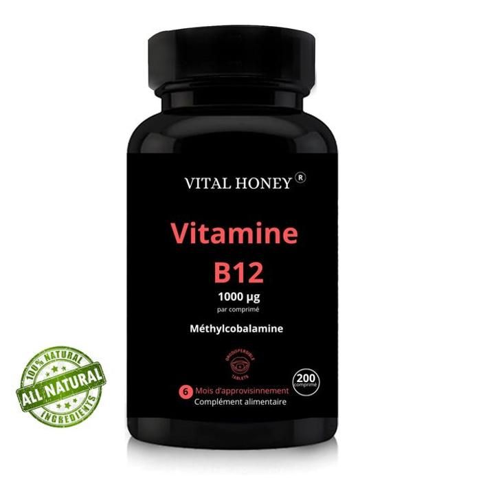 Vital honey Vitamine B 12 Méthylcobalamine-200 comprimés
