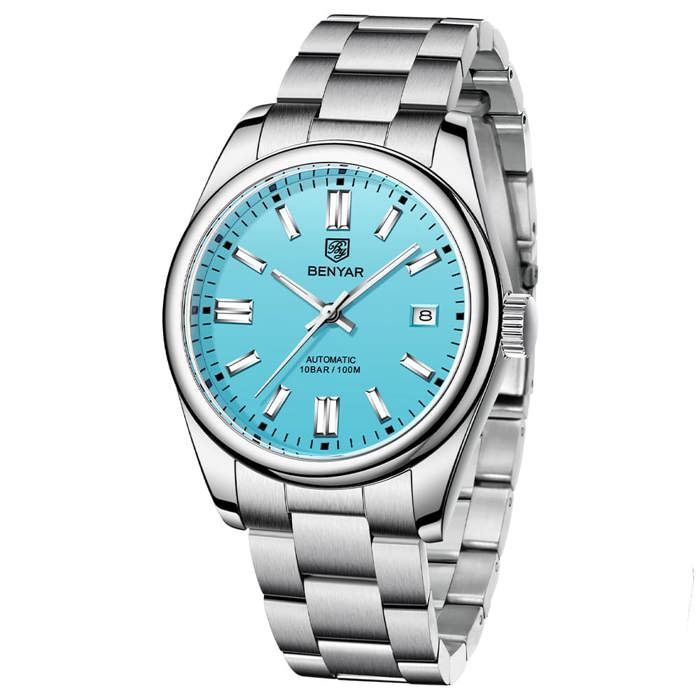 Benyar Montre Homme Automatique En Acier 100% Originale Avec 2 Ans De Garantie