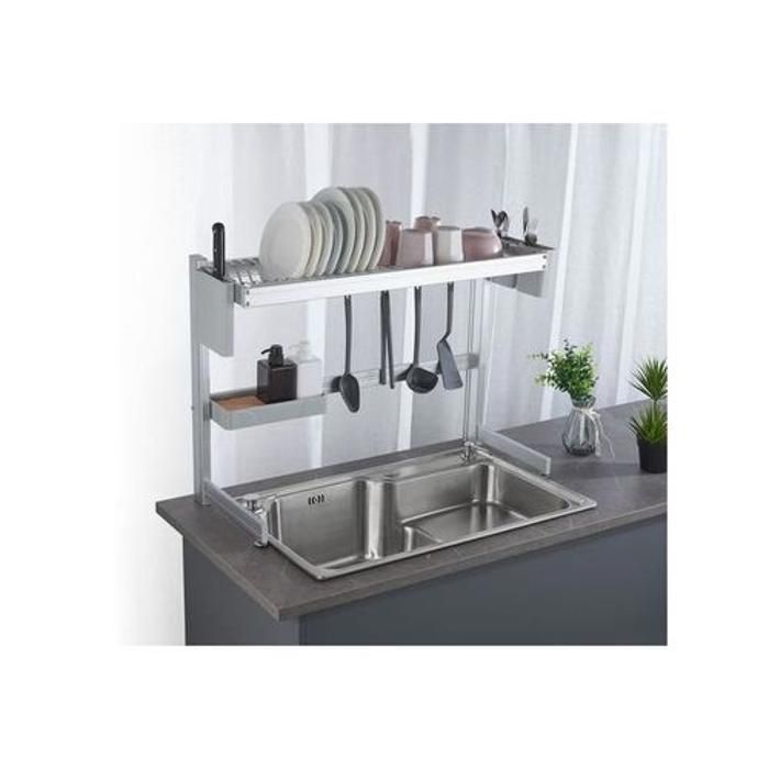 Sakura égouttoire a vaisselle sur lavabo en aluminium inoxydable