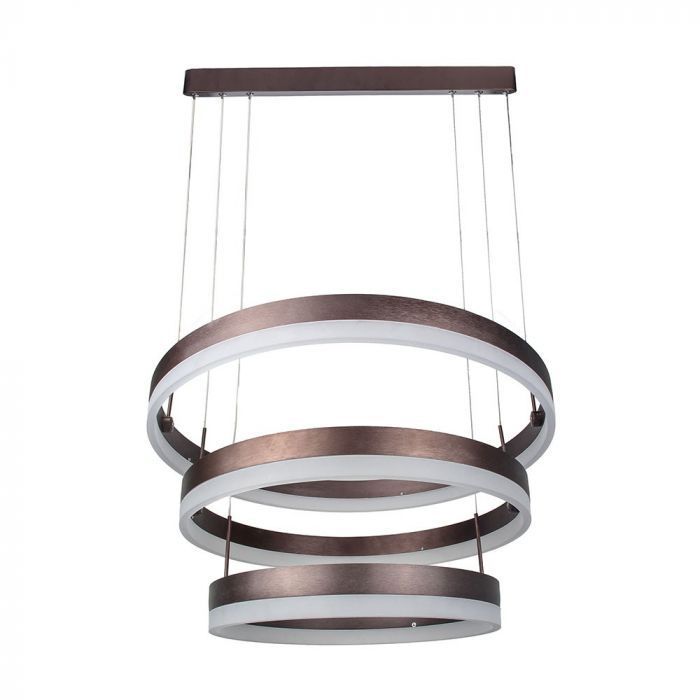 LUSTRE LED SUSPENDU 80W ROND 3000K MARRON DIMMABLE