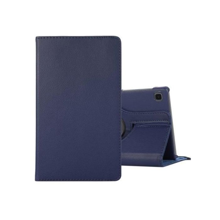 Coque en cuir pour Samsung Galaxy A7 Lite T220, T225 rotatif à 360 degrés (bleu)