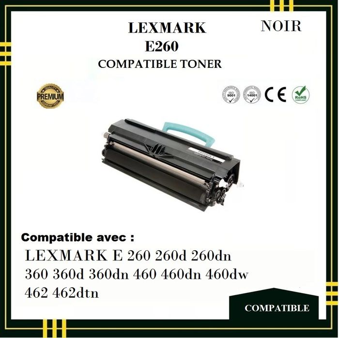 LEXMARK E260  Toner Compatible NOIR