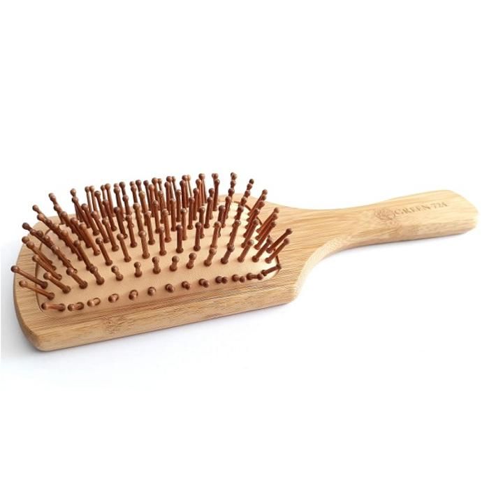 Brosse de luxe à Cheveux en Bambou 100% naturelle – Carrée – GREEN 724