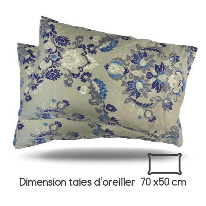 2 Taies d'oreiller imprimés VENUS Antiallergique (50x70cm) - Dwirty