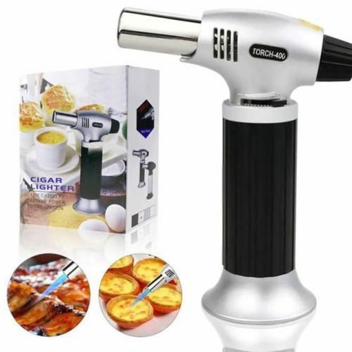 Chalumeau de Cuisine - Rechargeable à Gaz - Multifonction - Noir - Design Contemporain