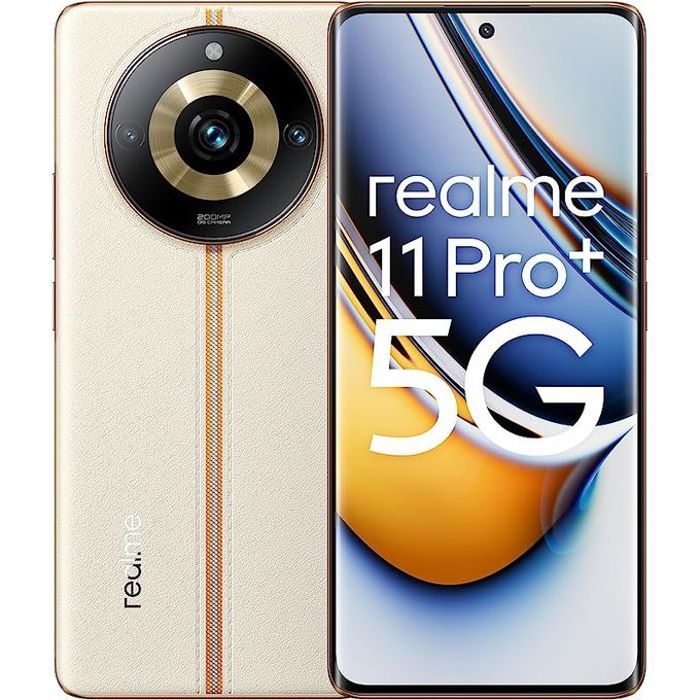 realme 11 PRO Plus 5G (12GB Ram+512GB Rom) Dimensity 7050 -200 MP- 5000mAh-100W-Bleu Beige