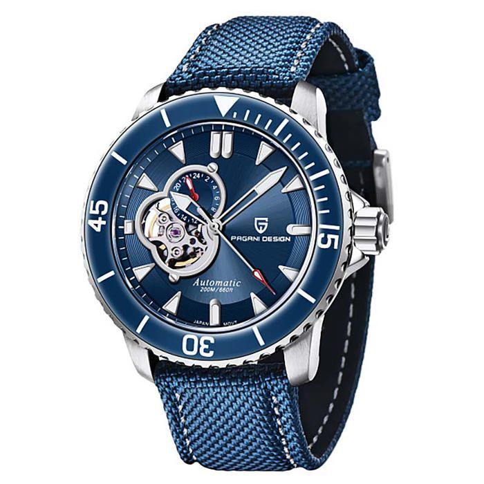 Montre Automatique - Pagani Design - NH39 - Saphir - Acier Inoxydable - Résistante à l'Eau