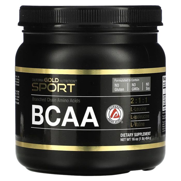 California Gold Nutrition, Poudre de BCAA, AjiPure, Acides Aminés à chaîne ramifiée, 454g - Made in Usa