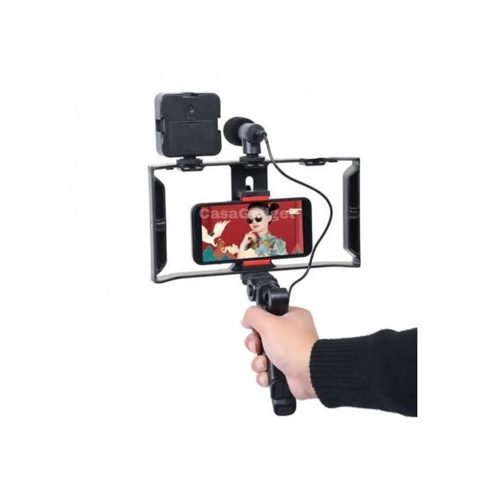 Kit Vlog pour Téléphone avec Trépied, 36 Puissantes LED, Micro 18KHz, stabiliser