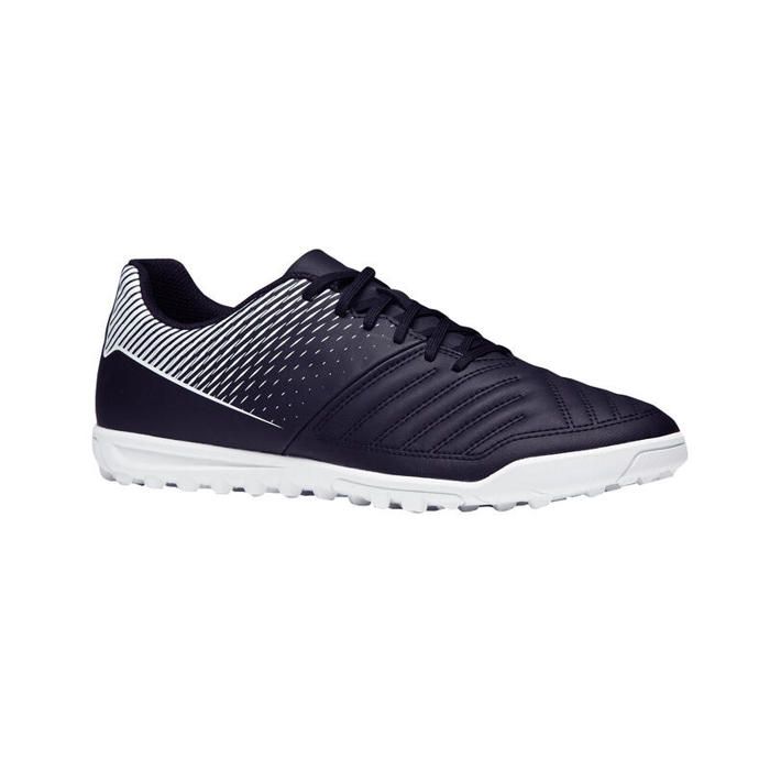 Chaussure de football adulte terrain dur Agility 100 TURF TF NOIR blanche