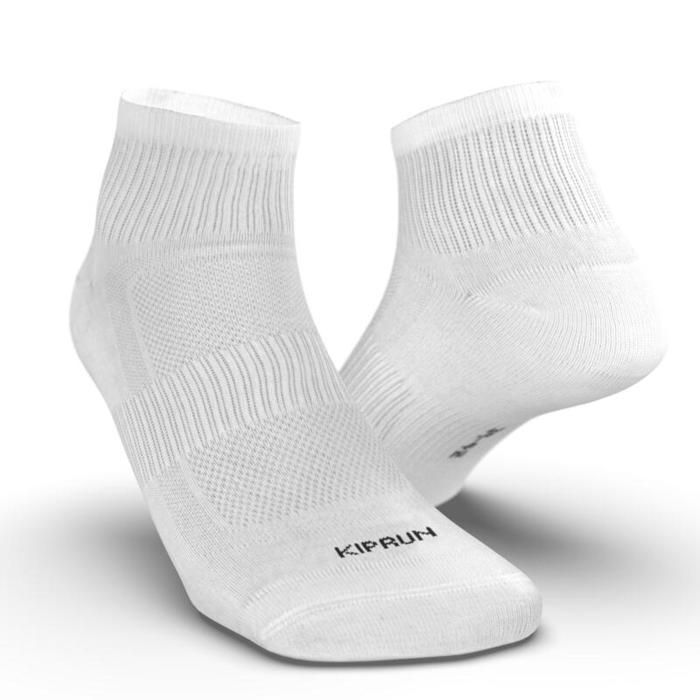 Chaussettes de Running - KIPRUN - RUN100 - Blanc - Mixte - x3 paires