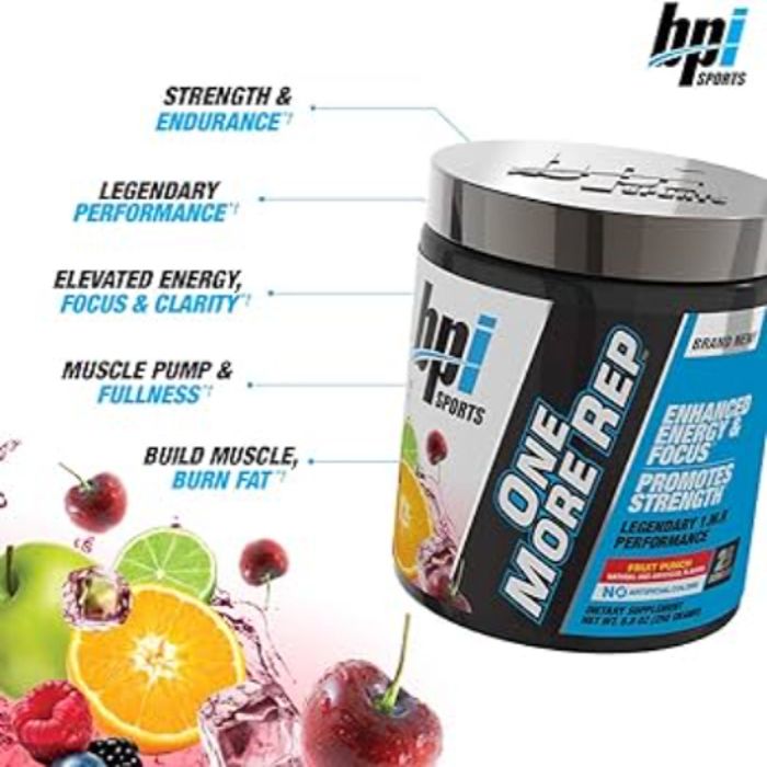 PRE-WORKOUT ONE MORE REP 25 Servings - Fruit punch