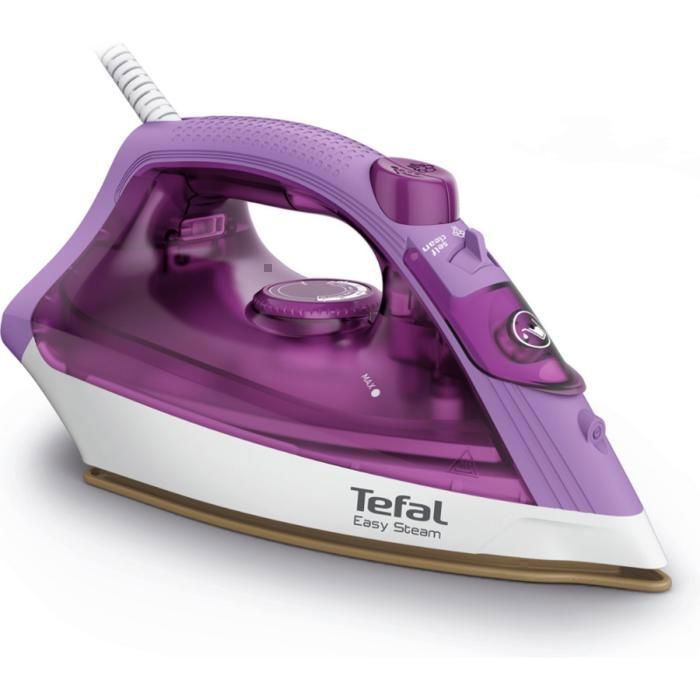 TEFAL - Fer à repasser Steam Essential FV1955 Semelle en céramique - 1400 W - Violet