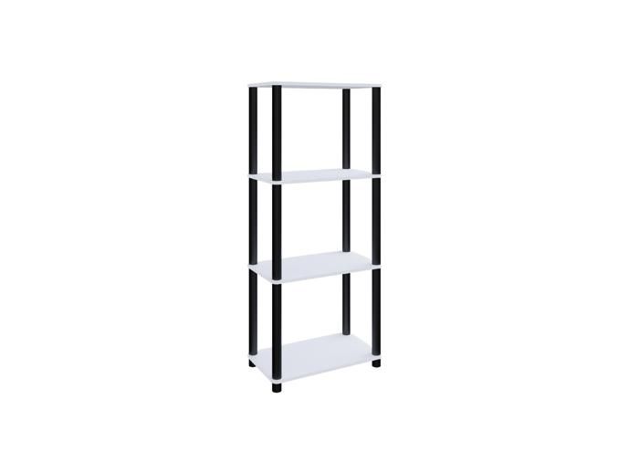 Étagère À 3 Niveaux 47x27x110,4cm - Blanc / Noir