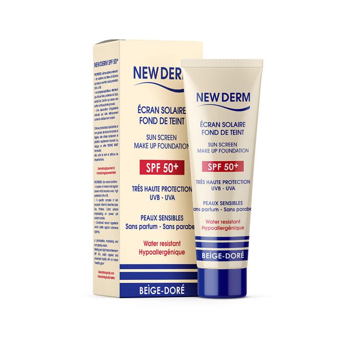 NEW DERM ECRAN SOLAIRE FOND DE TEINT SPF50+ 50ML OPALE