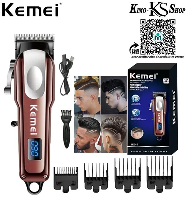 Kemei nouveau km-233 tondeuse à cheveux pour hommes tondeuses à cheveux hommes maquina de cortar cabello ton deuse à sang