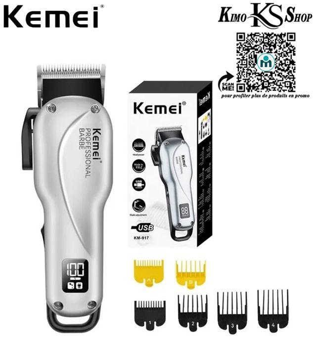 Kemei – tondeuse à cheveux sans fil réglable avec lame de décoloration, pour coiffeur, shoptype-c, Machine de coupe de cheveux Envy