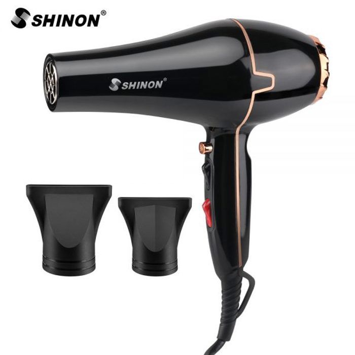 SÈCHE-CHEVEUX SHINON 2000w Le sèche-linge possède : 3 niveaux de température. 2 niveaux de vitesse 2 têtes de séchage