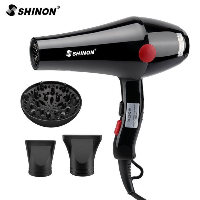 SÈCHE-CHEVEUX SHINON 220 V-240 V 50 Hz-60 Le sèche-linge possède : 3 niveaux de température. 2 niveaux de vitesse 2 têtes de séchage