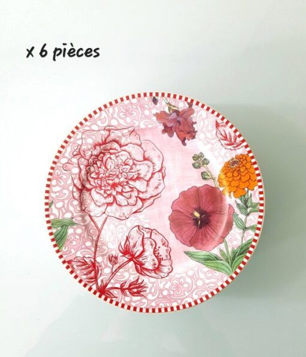 6 Assiettes à Salade Majorelle K-06