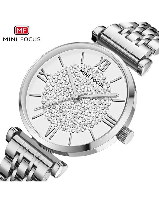 Mini Focus Montre Femme En Acier 100% Originale à Quartz  Avec 2 Ans De Garantie