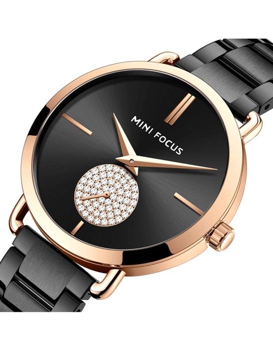 Mini Focus Montre Femme En Acier 100% Originale à Quartz Avec 2 Ans De Garantie
