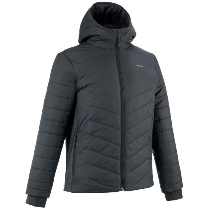 DOUDOUNE DE RANDONNÉE - HYBRIDE NOIRE - ENFANT - Taille 7-8 ans
